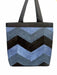 Denim Chevron Patchwork Tote - By Rimagined