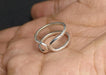 Rings Double Band Ring Sterling Silver Knuckle Open Adjustable Modern Woman Gift jewelry
