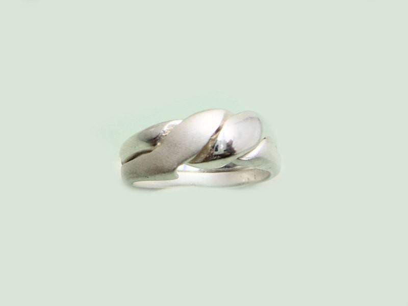 Rings Double Twist Silver Ring 2Tone Womens