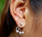 Earrings Ear Jacket Sterling Silver Trendy Accessories Bohemian Jewelry Bridal Funky Gift (E66) - by OneYellowButterfly