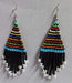 Earrings African beaded tassel earrings Handmade jewelry Dangling Black Christmas gift for her Moms Women - Title by Naruki Crafts
