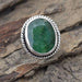 Rings Emerald Gemstone Ring -May Birthstone - 925 Sterling Silver
