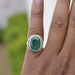 Rings Emerald Gemstone Ring -May Birthstone - 925 Sterling Silver