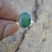 Emerald Green Oval Silver Ring - Rings