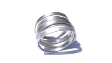 Rings Endless minimal ring in brushed or blacked sterling made your size a unisex design! - by dikua