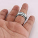 rings 925 Sterling Silver Ring Energy Spinner Meditation Textured Handmade For Men’s - by Rajtarang