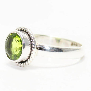 Rings Excellent GREEN PERIDOT Gemstone Ring Birthstone 925 Sterling Silver Fashion Handmade All Size Gift