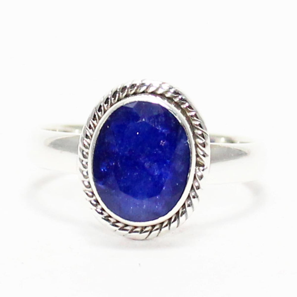 Rings Excellent NATURAL INDIAN BLUE SAPPHIRE Gemstone Ring Birthstone 925 Sterling Silver Fashion Handmade All Size Gift