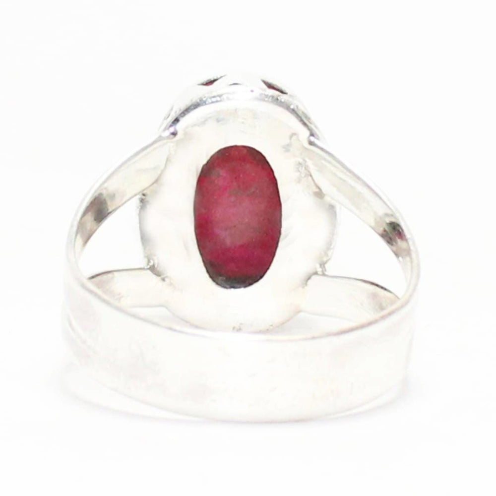 Rings Exclusive NATURAL INDIAN RUBY Gemstone Ring Birthstone 925 Sterling Silver Fashion Handmade All Size Gift