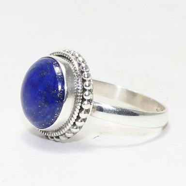 rings Exclusive NATURAL LAPIS LAZULI Gemstone Ring Birthstone 925 Sterling Silver Fashion Handmade Jewelry All Size Gift - by Zone