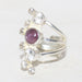 Earrings Exclusive NATURAL STAR RUBY / WHITE TOPAZ Gemstone 925 Sterling Silver Jewelry Ring Handmade Gift All - by Zone