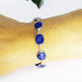 Exotic NATURAL INDIAN BLUE SAPPHIRE Gemstone Bracelet Birthstone Bracelet 925 Sterling Silver Bracelet Fashion Handmade Bracelet Adjustable