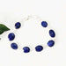 Exotic NATURAL INDIAN BLUE SAPPHIRE Gemstone Bracelet Birthstone Bracelet 925 Sterling Silver Bracelet Fashion Handmade Bracelet Adjustable