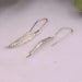 Earrings Feather in Sterling Silver Leaf Handcrafted 925 Solid Earring Dangle Women’s Fashion