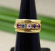 rings Five Genuine Gemstone Band Stacking 3 Rings Set,Rhodonite,Blue Topaz,Moonstone,Iolite Sterling 925 Silver Jewelry,Rainbow Moonstone 