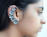 earrings Flower Ear Climber Earrings fine silver Cuffs Crawler earring statement ear cuff - by Pretty Ponytails