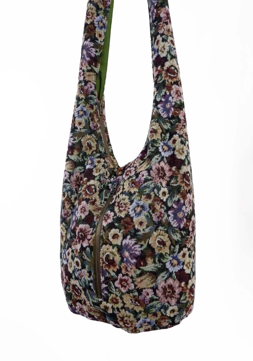 Flower Print - Vegan Crossbody Bag - By Ohethno
