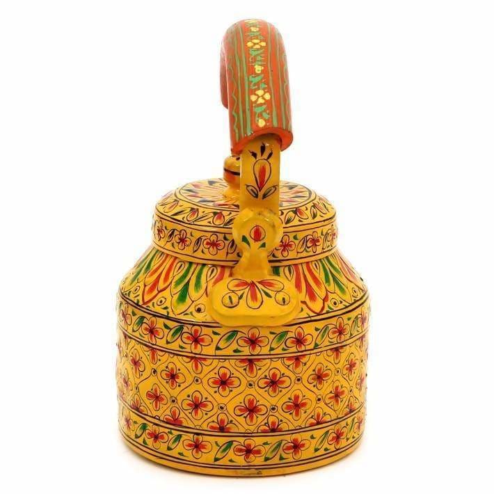 painted teapots Hand-painted Stunning Kaushalam Teapot: Yellow - by Mrinalika Jain