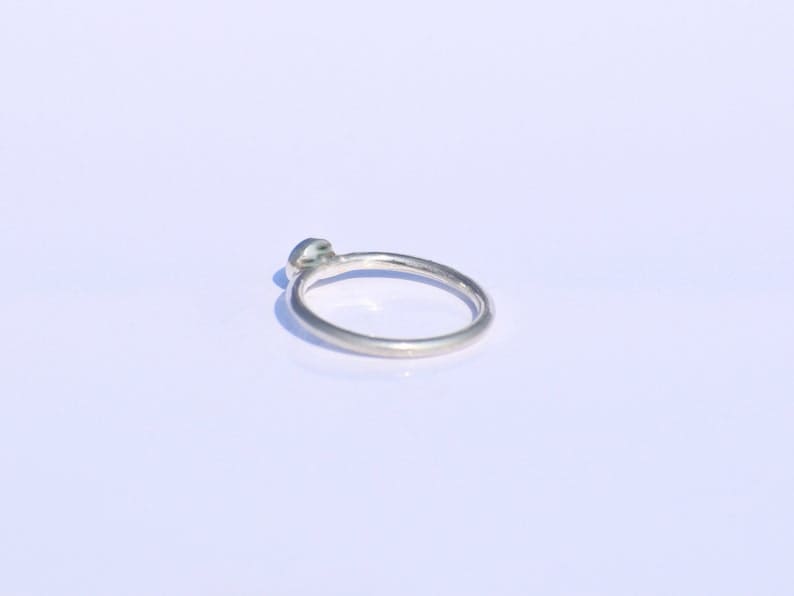 Full Moon Ring Solid Sphere Circle Disk Silver Dainty Simple Lovers - by Paradise