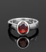 Red Garnet 925 Sterling Silver Oval Gemstone Ring Handmade Jewelry Gift For Women - By Girivar Creations
