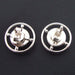 earrings Garnet earring handmade boho hippie ethnic 925 sterling silver round stone studs for gift - by Vidita Jewels