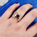 Garnet Gemstone Ring 925 Sterling Silver Meditation Band Ethnic Birthstone - by Inishacreation