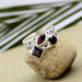 rings Garnet silver ring stackable garnet three jewellery - by Maya Studio