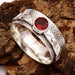 Garnet Spinner Ring * Meditation Ring* Spinning Anxiety Worry Boho Spin Statement - by InishaCreation