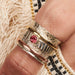 Rings Garnet Spinner Ring January Birthstone 925 Sterling Silver Meditation Fidget - by InishaCreation