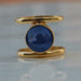 rings Genuine Blue Star Sapphire Sterling Silver Band Ring 22K Yellow Gold Filled Rose ring - by Subham Jewels