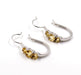 Genuine Gemstone Silver Earrings,yellow Citrine Hoop Earring,solid 925 Sterling Jewelry,anniversary Gift Earring,birthstone for Girl Friend 