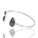 Bracelets Genuine Labradorite Gemstone 925 Silver Cuff Bangle Black Rainbow Adjustable Bracelet Light Weight Handmade