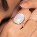 Rings Genuine Rose Quartz Gemstone 925 Sterling Silver Designer Gift Ring Size 7 Jewelry Birthstone Unique Wedding - by jaipur art jewels