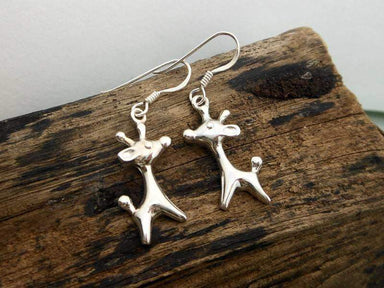 Earrings Giraffe Drop 925 Sterling Silver Handmade Animal Gifts for her