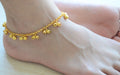 anklets Gold Bell Anklet Traditional Indian Payal Statement Bracelet Summer Wedding Jewelry - by Pretty Ponytails