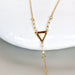 necklaces Gold And Black Necklace Y Lariat Triangle Charm Minimalist Dainty Chain Gift MN86 - by Silver Soul Charms