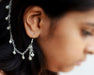 earrings Gold Ghungroo with kaan chain for women Traditional Indian Sahara - by Pretty Ponytails