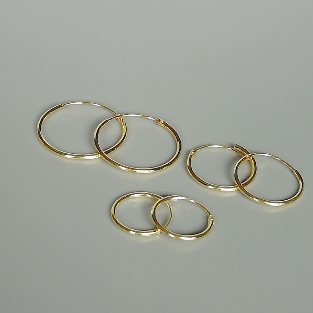 Jewels Gold Plated Set of 6 Studs & Hoop Earrings