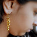 Gold Jhumki Simple Indian Layered chandelier earrings Rajasthani wedding jewelry - by Pretty Ponytails