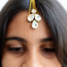 hair accessories Gold Kundan Maang Tikka Headpiece for Indian Wedding Bridal Headchain Rajasthani Matha Patti - by Pretty Ponytails