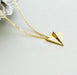 necklaces Gold Paper Plane Charm Necklace Delicate Dipped Chain Layering Bohemian Jewelry MN94 - by Silver Soul Charms
