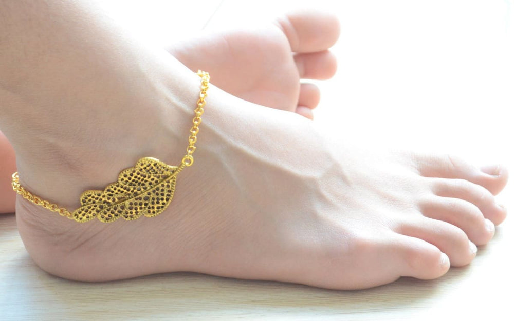 anklets Gold plated anklet Boho Ankle Bracelet for women Beach Summer Jewelry unique gift her - by Pretty Ponytails