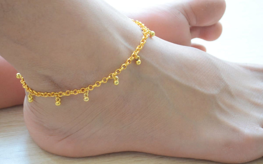 Sterling Silver Simple Tube Chain Anklet, Silver Ankle Bracelet, Foot –  annikabella