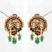 18k Gold Plated Silver Earring 925 With Multi Color Stone - By Vidita Jewels
