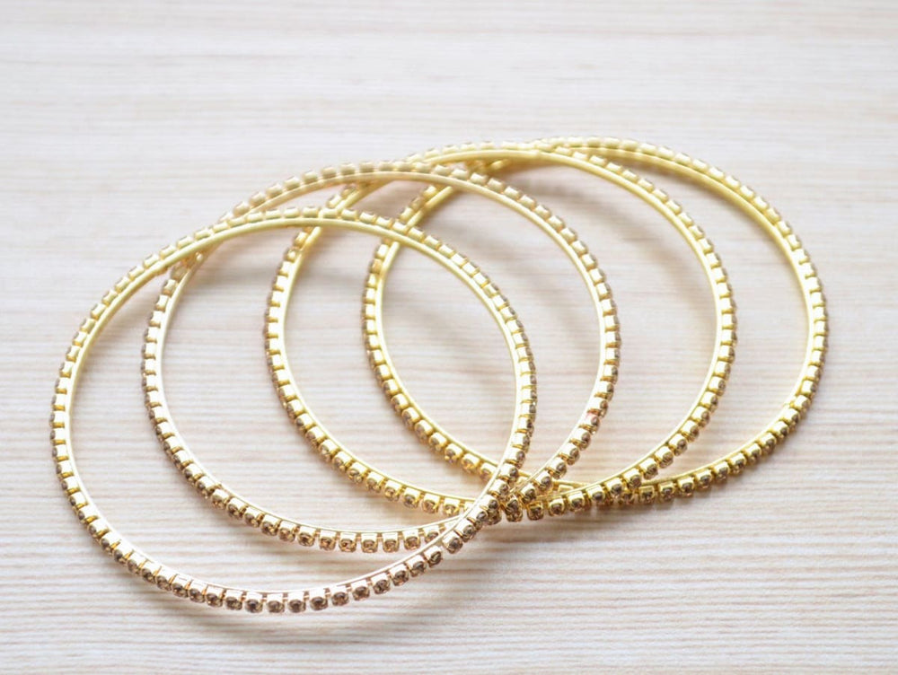 bracelets Gold Stacking Bangle Bracelets for women Skinny layering girls Must have Indian jewelry - by Pretty Ponytails