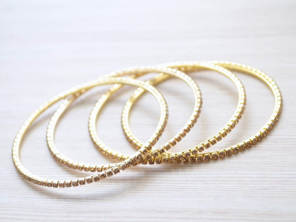 bracelets Gold Stacking Bangle Bracelets for women Skinny layering girls Must have Indian jewelry - by Pretty Ponytails