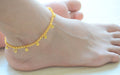 anklets Gold Star Boho Anklet Bracelet Simple Summer Ankle Chain for Women Dainty Beaded Barefoot Jewelry - by Pretty Ponytails