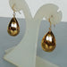 Gold Teardrop Dangler | Sterling Silver Dangle and Drop Earrings | Chunky Gold Bauble | Pretty | E930 - by Oneyellowbutterfly