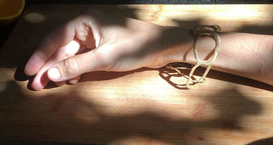 bracelets golden organic chain bracelet - by Mai Solorzano