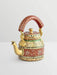 Painted Teapots Golden and Red Hand Tea Pot in Aluminium